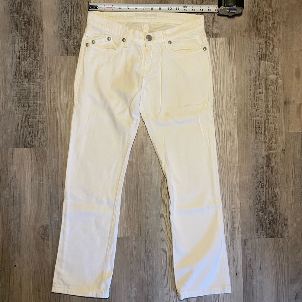 Y2K Rock & Republic Branded White Denim Jeans Size 24